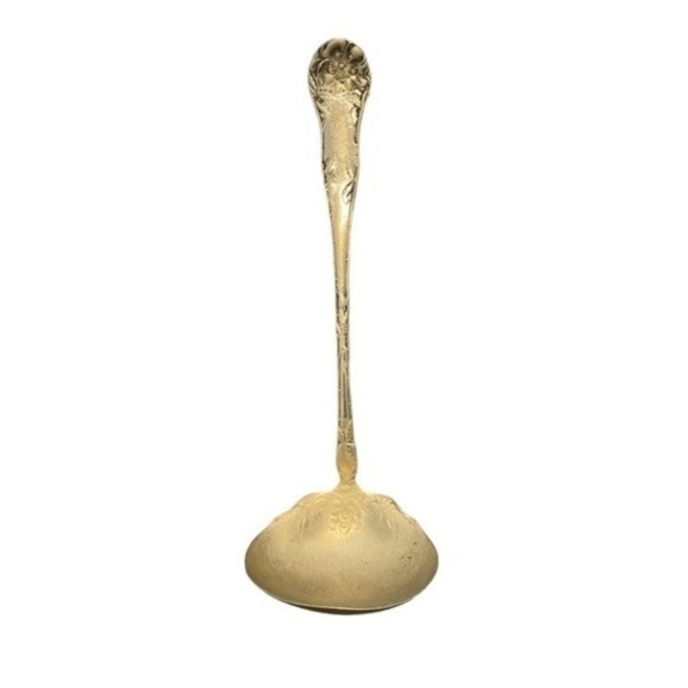 Antique 1877 Niagara Falls Silver‎ Co Ladle 1906 Wild Rose Silver Plate Sauce